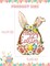 Wooden Easter Bunny Wreath – Hollow Bunny Door Sign with Flowers & Eggs, Spring Front Door & Wall Decor, Indoor & Outdoor
